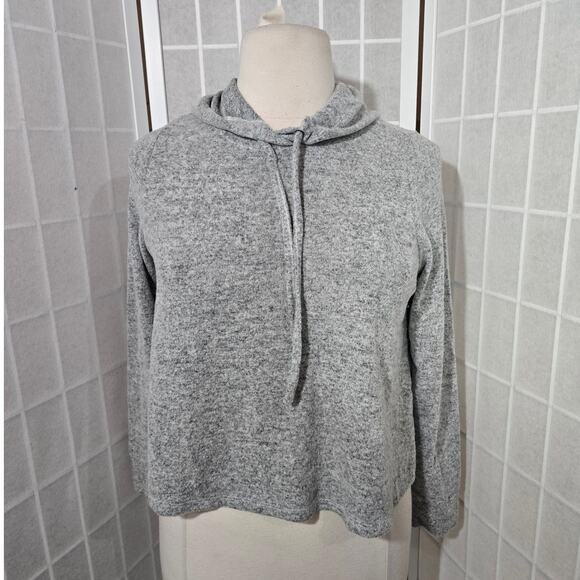 Torrid Super Soft Plush Midi Cropped Cozy Grey Hoodie Hooded Top Size: 00X (10) - Picture 4 of 9